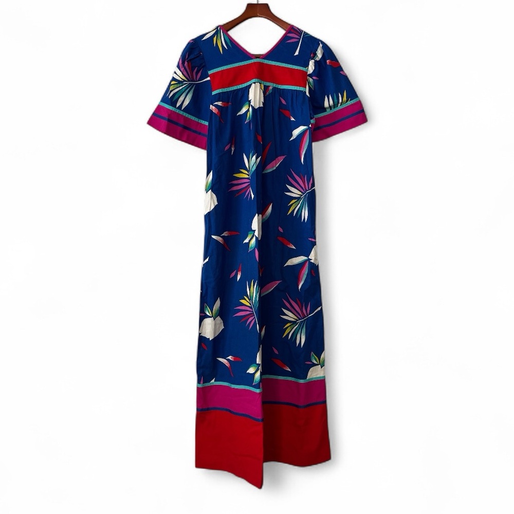 Vintage Hilda Hawaii Hawaiian Floral Dress Mumu